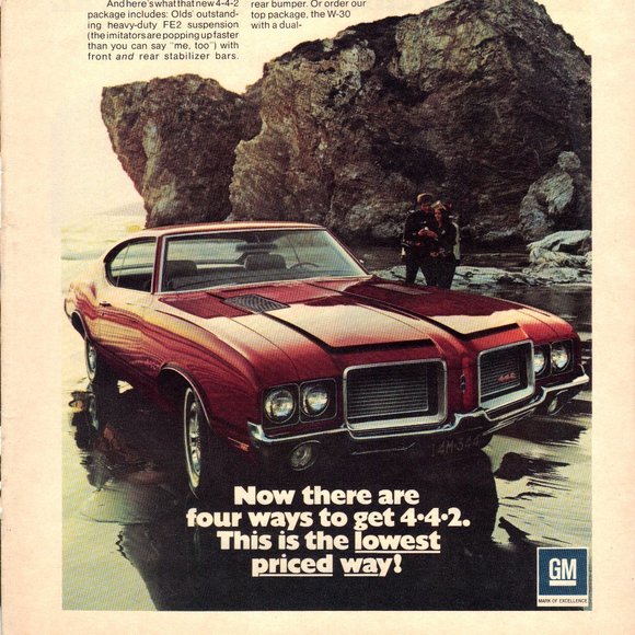 Vintage 1972 Olds 442 Print Ad - Picture 1 of 1